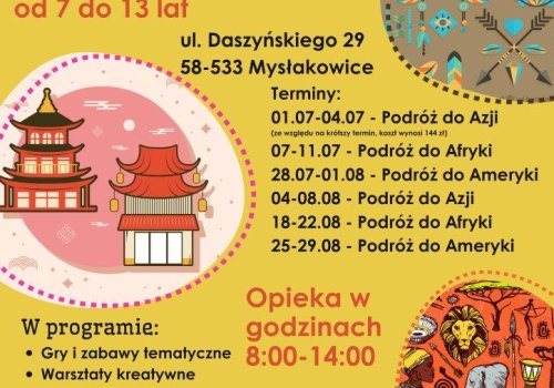 Zajęcia wakacyjne w Gminnym Ośrodku Kultury w Mysłakowicach